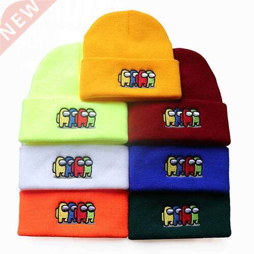 Men's Beanie Hats Cute Embroidery Caps Outdoor Casual Round