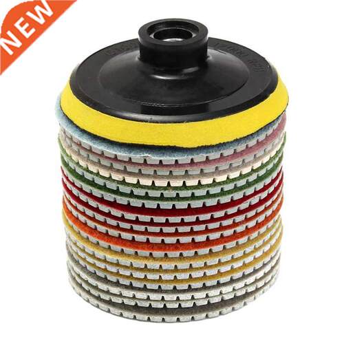 16Pcs Diamond Polishing Pads Kit 4 Inch 100Mm Wet/Dry for