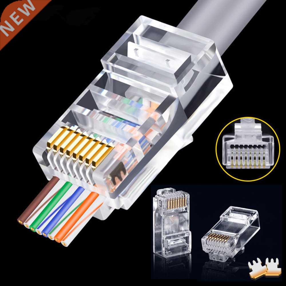 50pcs Rj45 Connector Cat5e Cat6 Connector Network Unshielded