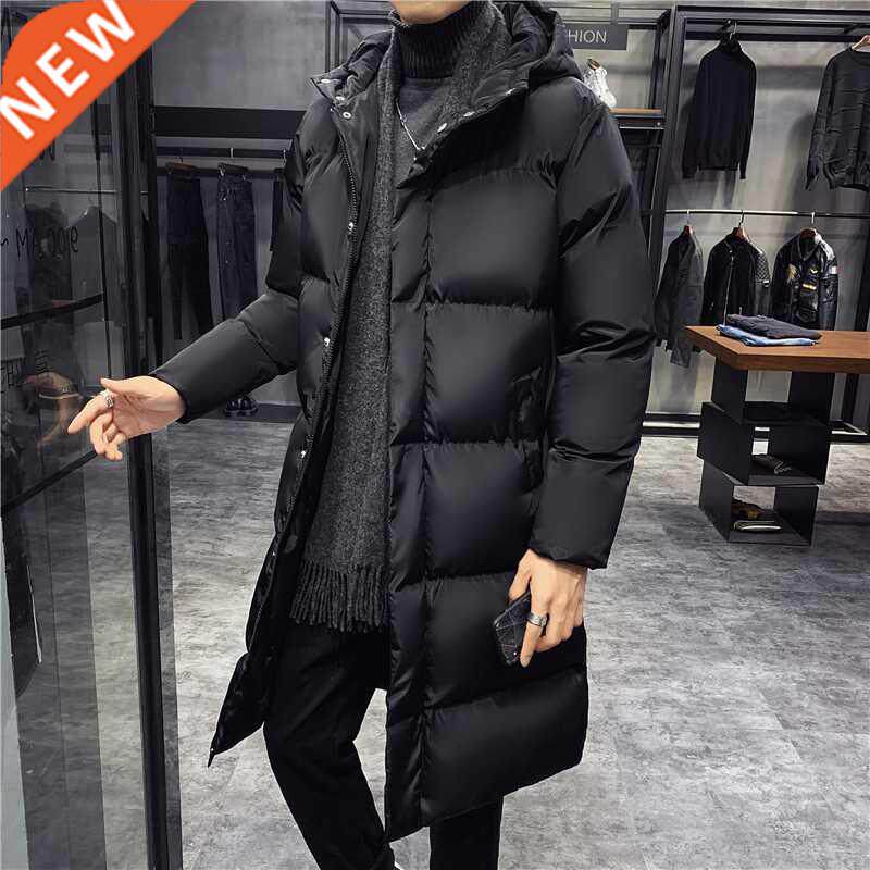 Winter Jackets For Men Hooded Casual Long Down Jackets Thick图片