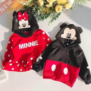 Kids Mickey Minnie Cute Sweatshirt Hoodies Coat Warm Winter