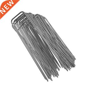 100Pcs Heavy Duty U Shape Gauge Galvanized Steel Garden Stak