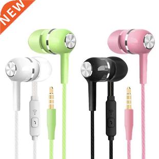 Earphones .5mm In-ear Wired Mic Volume Control Headset for