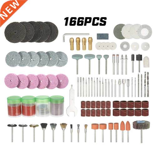 166PCS 1/8'' Shank Rotary Tool Accessories Set Sanding