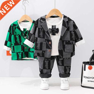 Children's striped suit three-piece suit 2022 new kid suit h