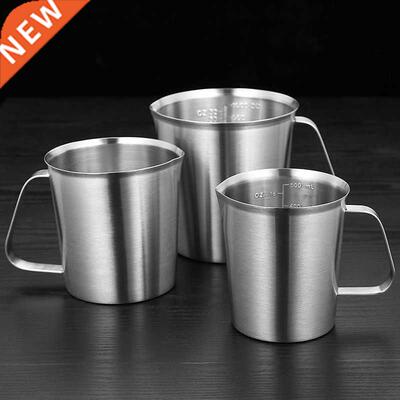 1pcs New 304 Stainless Steel Thickened With Graduated Milk