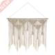 Boho Hanging Woven Tapestry White Macrame Beige Wall