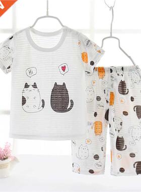 Summer Clothes Shorts Sets Suit For Kids Girls Boys Clothing