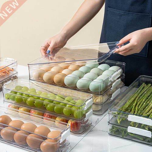 Grids Plastic Egg Storage Box Eggs Holder Portable Food Stor