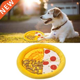 Dog Snuffle Mat Pizza Shape Sniffing Pad Training Slow Feedi