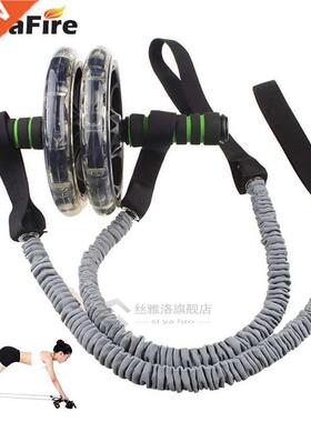 Doule Wheels A Roller Stretch Trainer Resistance and Exer