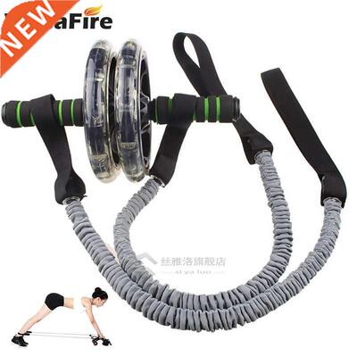 Doule Wheels A Roller Stretch Trainer Resistance and Exer