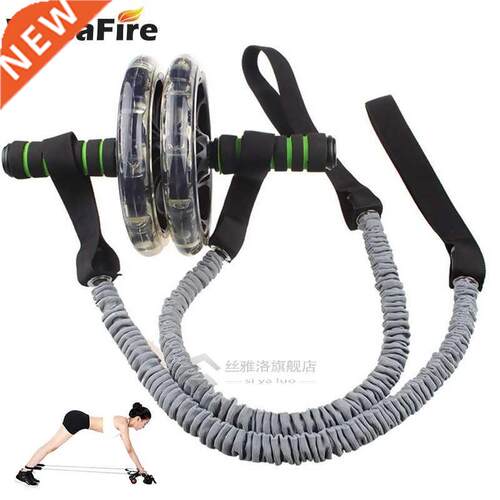 Doule Wheels A Roller Stretch Trainer Resistance and Exer