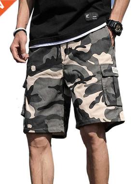 Summer Men's Outdoor Camouflage Cargo Shorts Pocket Cotton C