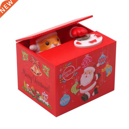 1pc Santa Clause Stealing Coin Bank Musical Piggy Bank Kids