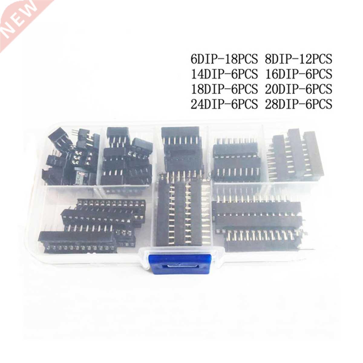 66PCS/Lot DIP IC Sockets Adaptor Solder Type 6/8/14/16/18/20