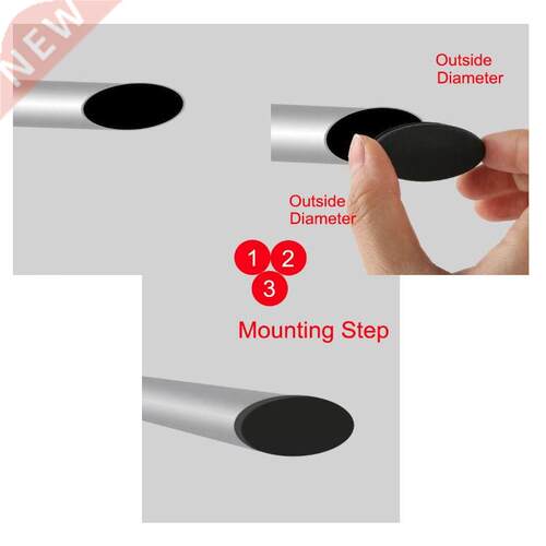 Hard Plastic Table Chair Feet Oval Tube Insert End Cap Bla