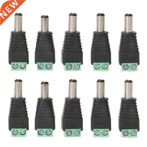 12V 5.5*2.1mm LED DC Power Green Male Plug Jack Adapter Conn