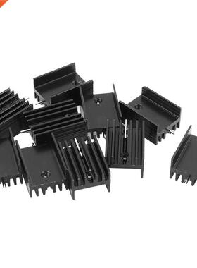 10 Pcs 21x15x11mm Black Aluminum Heat Sink for TO-220 Mosfet