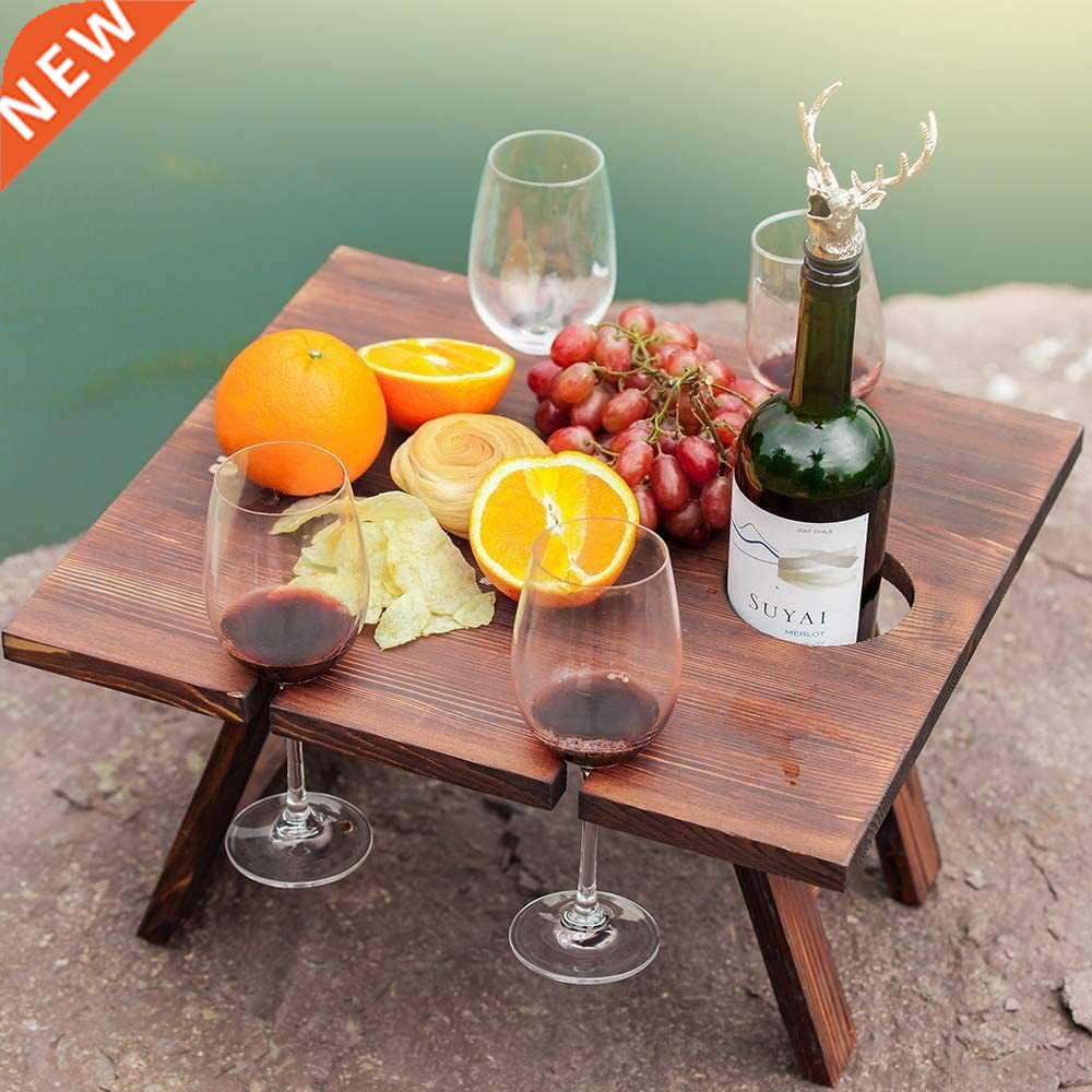 Outdoor Picnic Camping Portable Wooden Table Folding Barbecu