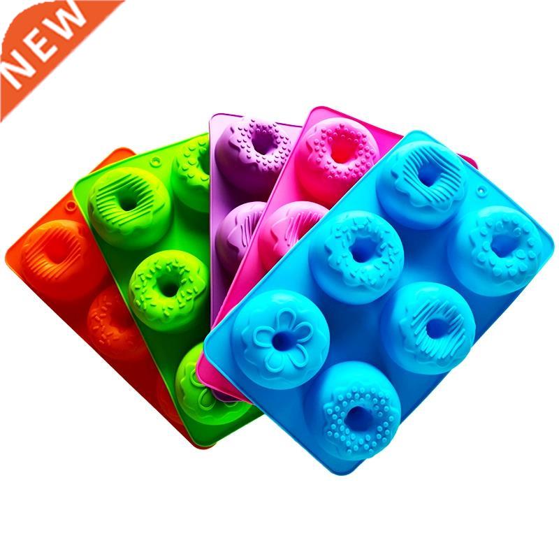 6-cavity Silicone Donut Baking Tray Non-stick Mold Making To