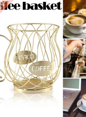 Coffee Capsule Storage Basket Vintage Coffee Pod Storage Box