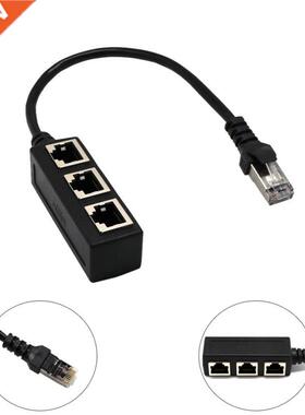 RJ45 1 To 3 Ethernet LAN Network Cable Splitter 3 Way Extend