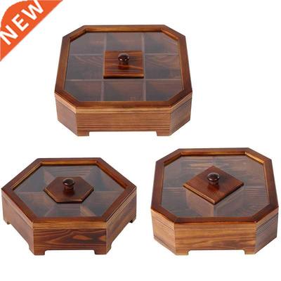 Solid Wood Snack Box Chinese Style Divided Grid Dried Fruit