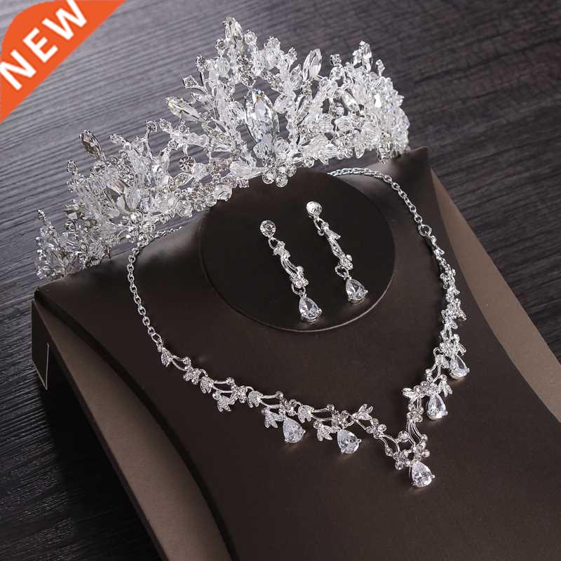 Luxury Heart Crystal Bridal Jewelry Sets Wedding Cubic Zirco
