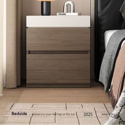 简约实木多功能暗格床头柜