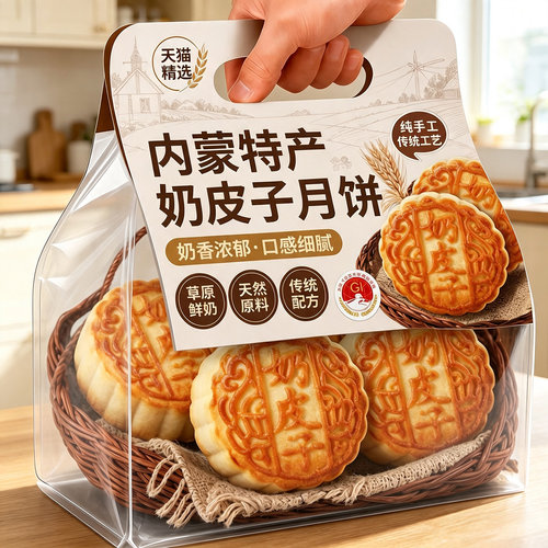 内蒙古特产纯手工中秋奶皮子月饼