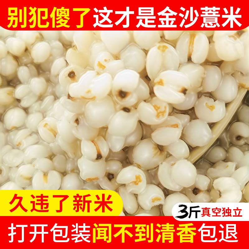 2023年现碾壳新货金沙薏米特级薏仁米薏苡仁福建小薏米3斤杂粮