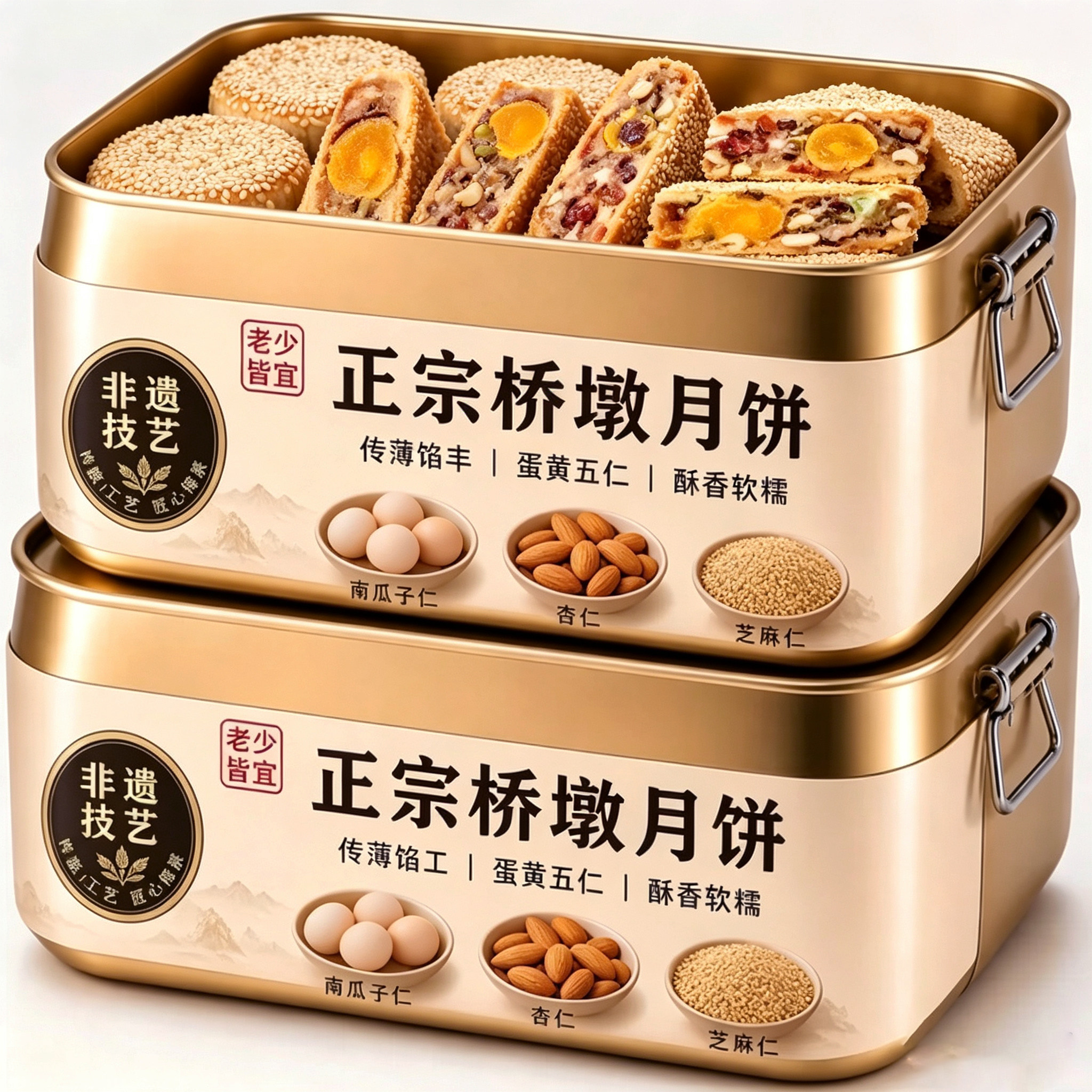 温州特产桥墩月饼官方旗舰店正品传统老字号纯手工老式中秋大月饼