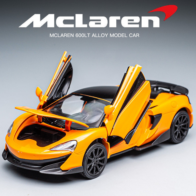 迈凯伦600LT P1跑车合金车模男孩金属玩具车收藏摆件仿真汽车模型