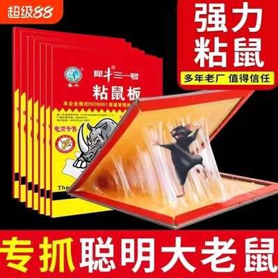 老鼠贴强力粘鼠板超强家用高粘度厨房粘大老鼠灭鼠一窝捕鼠防鼠端