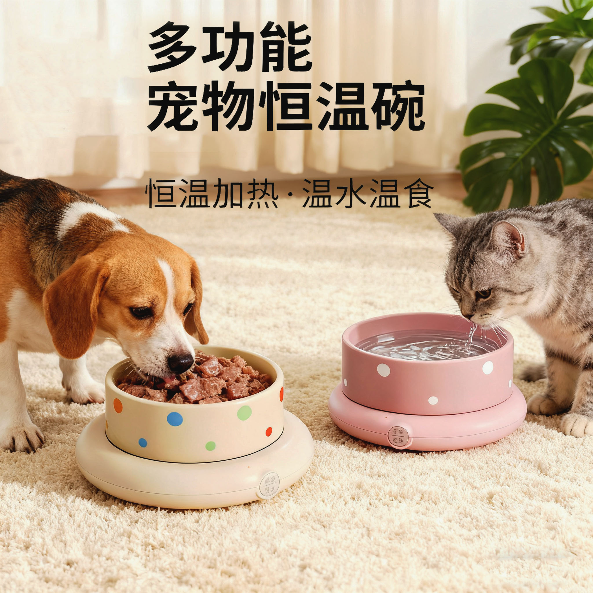恒温猫碗猫咪恒温饮水机加热碗