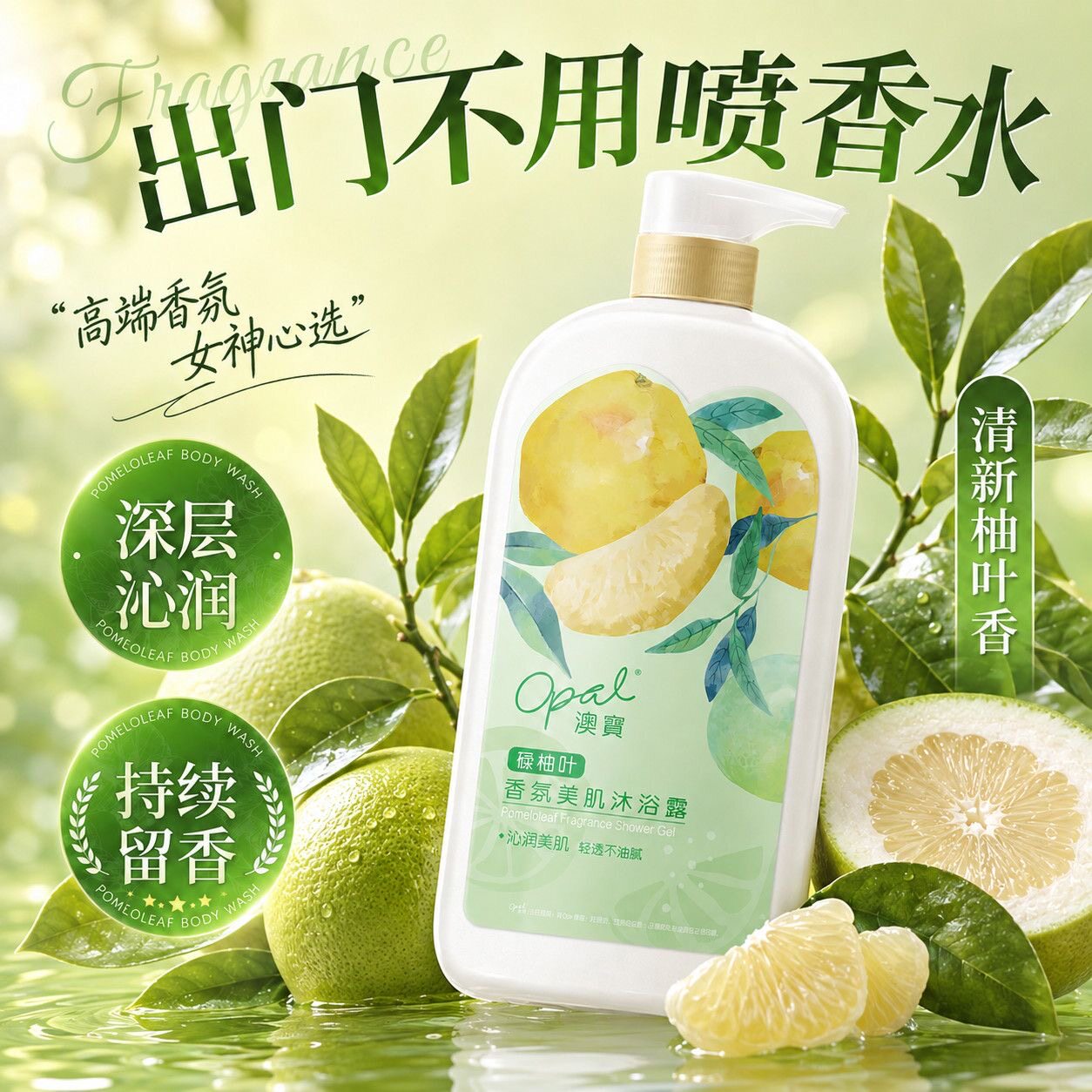 澳宝碌柚叶香氛美肌沐浴露清洁保湿滋润补水嫩肤持久留香沐浴液