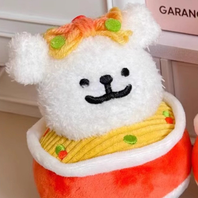 线条小狗毛绒挂件可爱公仔