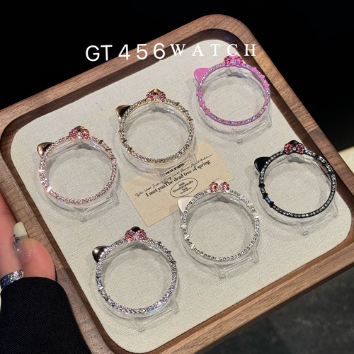 适用华为GT6Pro手表保护套gt4/5猫耳闪钻女款运动新款watch手表壳