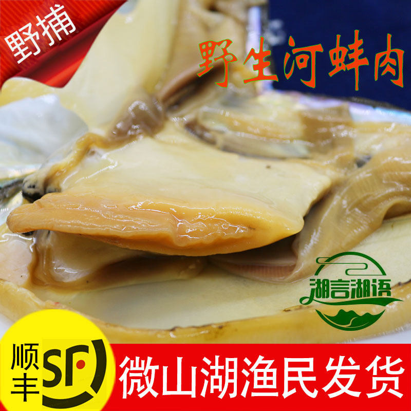 微山渔民捕捞鲜嫩野河蚌歪子肉