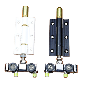 厨房折叠门极窄合页铰链无轨道玻璃门隔断推拉门吊轮配件地轮滑轮