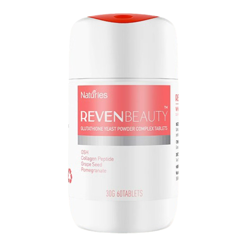 包邮】Naturies新西兰进口奈氏力斯谷胱甘肽酵母复合片60片