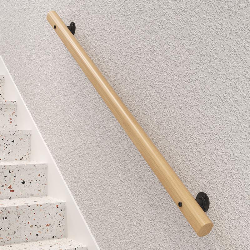 靠墙实木老人家用扶手护栏木扶手