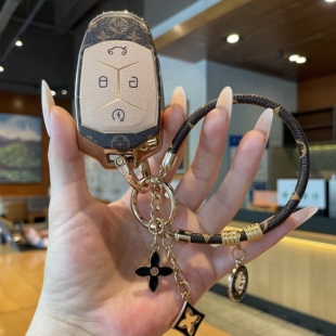 领克01钥匙套轻奢保护壳02 Hatchback汽车扣03老款高端老花挂链包