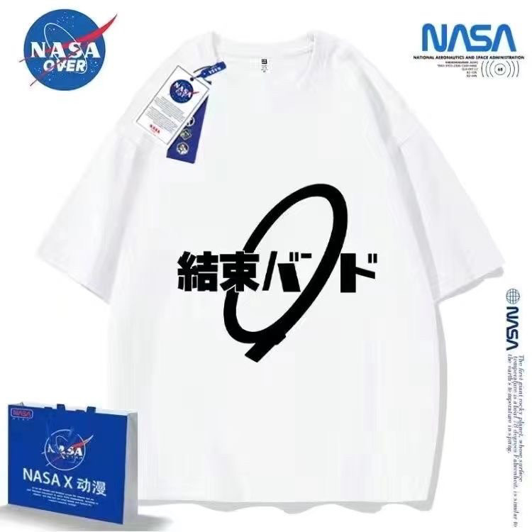 NASA联名孤独摇滚后藤一里t恤动漫山田凉短袖结束乐队痛衣宽松潮