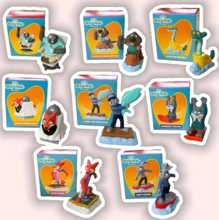 2025麦当劳X疯狂动物城2联名玩具兔朱迪狐尼克闪电盖瑞德斯蛇摆件