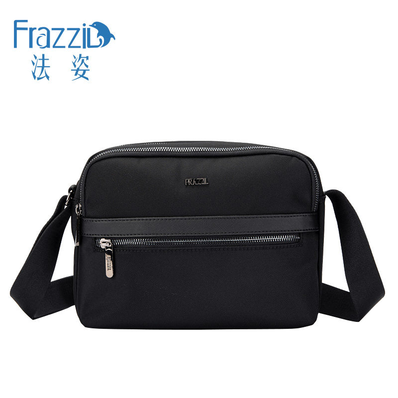 Frazzil/法姿新款斜挎包男包尼龙轻便时尚休闲单肩小包百搭小方包
