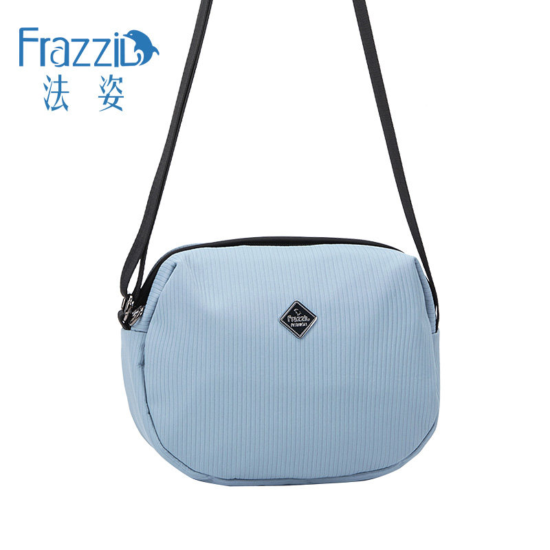 Frazzil/法姿休闲斜挎包包女新款尼龙单肩小包纯色百搭轻便妈妈包