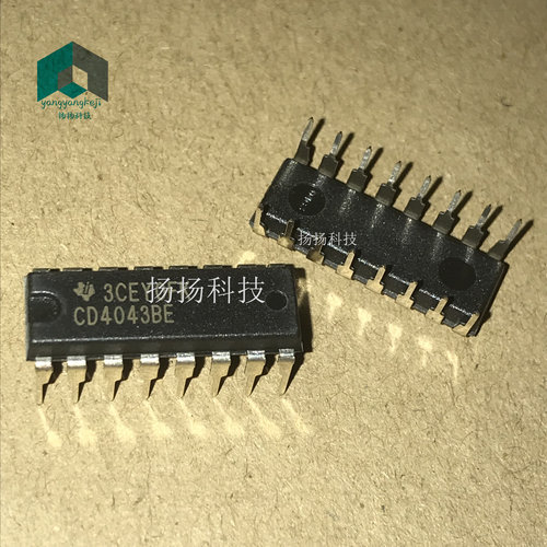 原装正品 直插 CD4043BE DIP-16 CMOS三态输出四与非门 逻辑芯片
