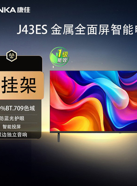 康佳43英寸J43ES新1级能效全面屏网络平板全高清液晶电视厂配家用